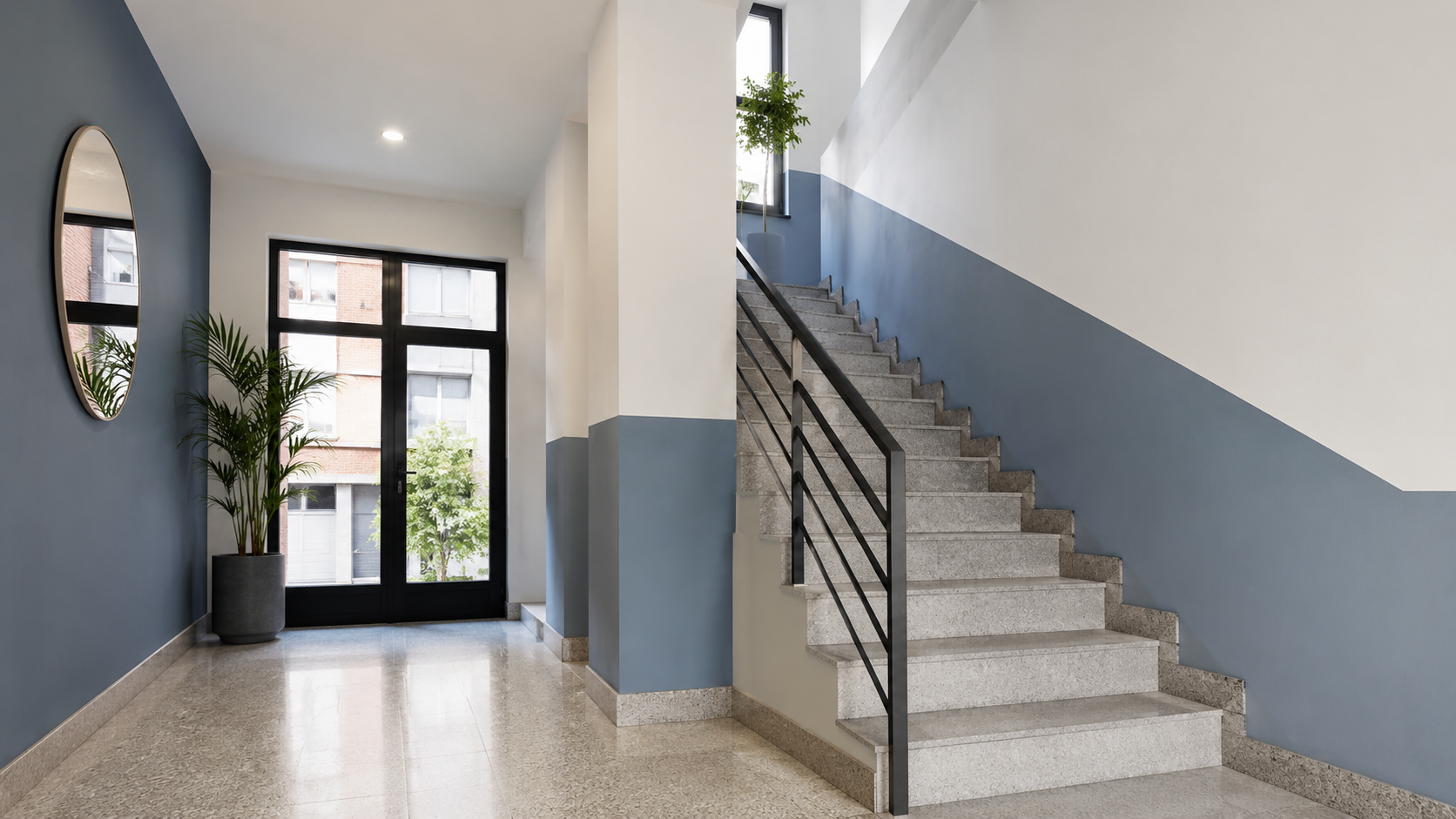 Portal recién pintado